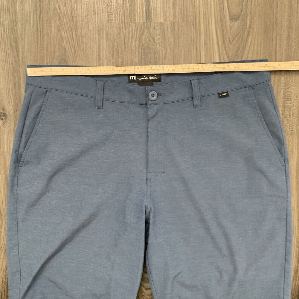 Travis Mathew Shorts Men 38 Pocket Button Lightweight Outdoors Blue Golf Stretch - Picture 4 of 8